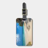 Étiquette À Bagage Plage tropicale de Tahiti Sandy Island  (Devant Vertical)