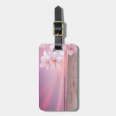 Étiquette À Bagage Plage tropicale Sunset Plumeria hawaïenne. (Devant Vertical)