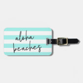 Étiquette À Bagage Plages Aloha Personnalisées (Devant horizontal)