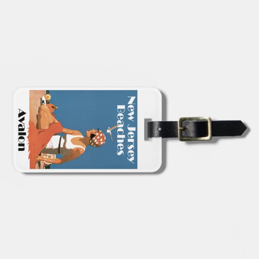 Étiquette À Bagage Plages du New Jersey ~ Avalon (Devant horizontal)