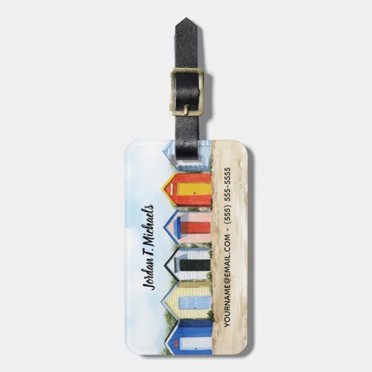 Étiquette À Bagage Plages I (Devant Vertical)