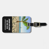 Étiquette À Bagage Plages tropicales | Bateau, Palmier, Aruba (Devant horizontal)