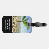 Étiquette À Bagage Plages tropicales | Bateau, Palmier, Aruba (Dos horizontal)