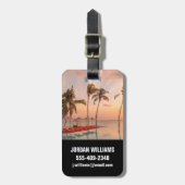 Étiquette À Bagage Plages tropicales | Maldives Tropical Beach & Pool (Devant Vertical)