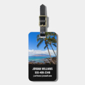 Étiquette À Bagage Plages tropicales | Maui Hawaii (Devant Vertical)