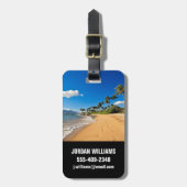 Étiquette À Bagage Plages tropicales | Wailea, Maui, Hawaii (Devant Vertical)