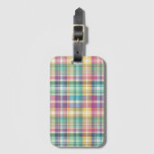 Étiquette À Bagage Plaid au printemps/Pâques/tartan (Devant Vertical)