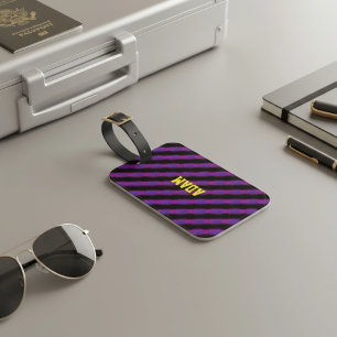 Étiquette À Bagage Plaid Cyber
