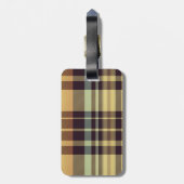 Étiquette À Bagage Plaid de crépuscule (Dos Vertical)