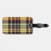 Étiquette À Bagage Plaid de crépuscule (Dos horizontal)
