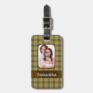 Étiquette À Bagage Plaid de tartan personnalisé de Saskatchewan
