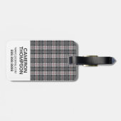 Étiquette À Bagage Plaid fait sur commande de pixel de photo dans le (Dos horizontal)
