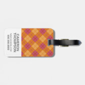 Étiquette À Bagage Plaid fait sur commande de polarisation de photo (Dos horizontal)