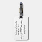Étiquette À Bagage Plaid personnalisé (Dos Vertical)