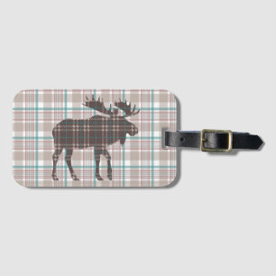Étiquette À Bagage Plaid sur l'orignal plaid