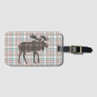 Étiquette À Bagage Plaid sur l'orignal plaid