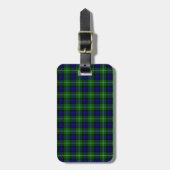 Étiquette À Bagage Plaid vert bleu Lamont tartan (Devant Vertical)