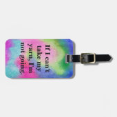 Étiquette À Bagage Plaisanterie de fil d'arc-en-ciel d'aquarelle (Devant horizontal)