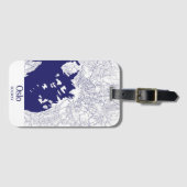 Étiquette À Bagage Plan de la ville d'Oslo (Devant Horizontal)