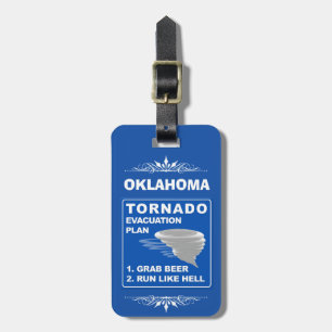 Étiquette À Bagage Plan d'évacuation des tornades ; -)
