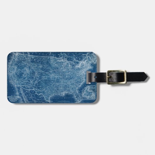 Étiquette À Bagage Plan directeur américain (Devant horizontal)