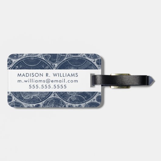 Étiquette À Bagage Plan directeur mondial (Dos horizontal)