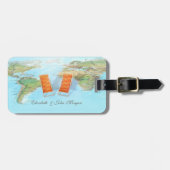 Étiquette À Bagage Plan du monde, Chaises (Devant horizontal)