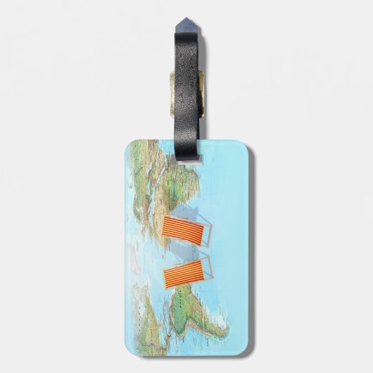 Étiquette À Bagage Plan du monde, Chaises (Dos Vertical)