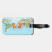 Étiquette À Bagage Plan du monde, Chaises (Dos horizontal)