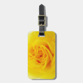 Étiquette À Bagage Plan rapproché de fleur de rose jaune (Devant Vertical)