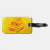 Étiquette À Bagage Plan rapproché de fleur de rose jaune (Dos horizontal)