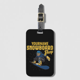 Étiquette À Bagage Planche À Neige Sur Mesure Snowboard Shop Big Air