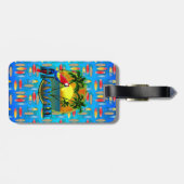 Étiquette À Bagage Planches de surf de coucher du soleil d'Hawaï (Dos horizontal)