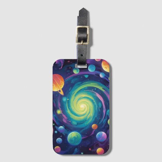 Étiquette À Bagage Planetary Spin (Devant Vertical)