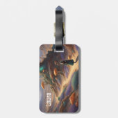 Étiquette À Bagage Planète de champignons magiques (Dos Vertical)