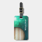 Étiquette À Bagage Planète Jupiter Système solaire Espace Vert Galaxi (Devant Vertical)