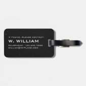 Étiquette À Bagage Planète Mercure Système solaire Espace noir avec é (Dos horizontal)