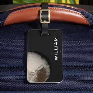 Étiquette À Bagage Planète Pluto Solar System Espace noir avec étoile