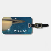 Étiquette À Bagage Planète Saturn Solaire Système Espace Violet Galax (Devant horizontal)