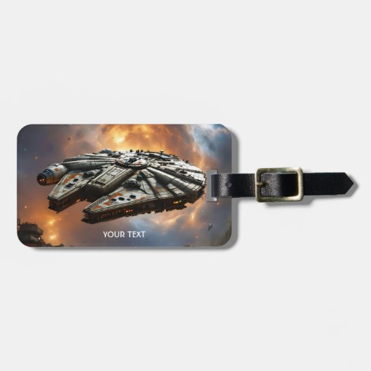 Étiquette À Bagage Planète spatiale Imaginaire mignonne (Devant horizontal)