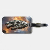 Étiquette À Bagage Planète spatiale Imaginaire mignonne (Dos horizontal)