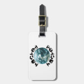 Étiquette À Bagage planète Terre piratée (Devant Vertical)