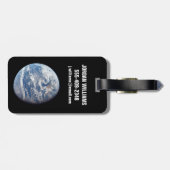 Étiquette À Bagage Planète Terre Prise Par L'Équipage Apollo 11. (Dos horizontal)