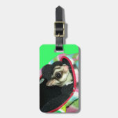 Étiquette À Bagage Planeur à sucre portant un Casquette (Devant Vertical)