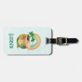 Étiquette À Bagage Planeur Whimsical avec arc-en-ciel et fermeture (Devant horizontal)