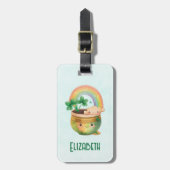 Étiquette À Bagage Planeur Whimsical avec arc-en-ciel et fermeture (Devant Vertical)