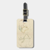 Étiquette À Bagage Planisfere (contour) (Devant Vertical)