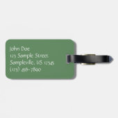 Étiquette À Bagage Plante Agave Vert et blanc rayé (Dos horizontal)