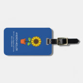 Étiquette À Bagage Plante de tournesol dans un pot Personnaliser (Devant horizontal)