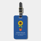 Étiquette À Bagage Plante de tournesol dans un pot Personnaliser (Devant Vertical)